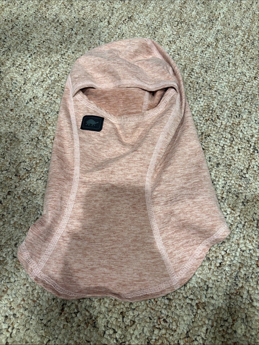 Light Peach Heather Hooded Neck Gaiter